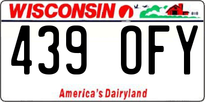 WI license plate 439OFY