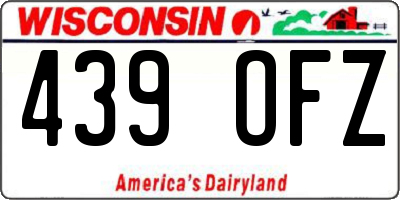 WI license plate 439OFZ