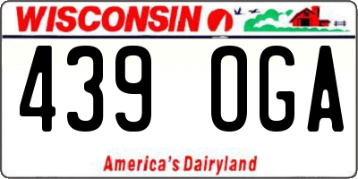WI license plate 439OGA