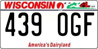 WI license plate 439OGF