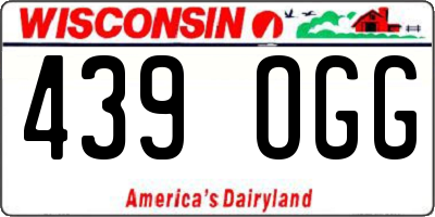 WI license plate 439OGG