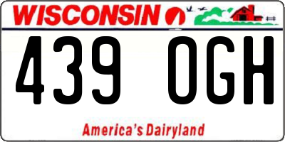WI license plate 439OGH