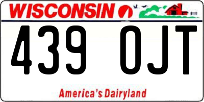WI license plate 439OJT