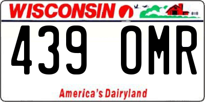 WI license plate 439OMR