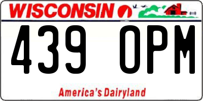 WI license plate 439OPM