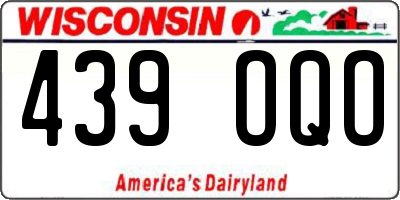 WI license plate 439OQO