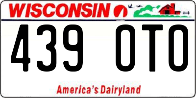 WI license plate 439OTO