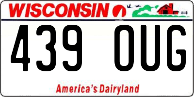 WI license plate 439OUG
