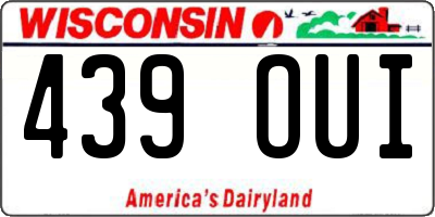 WI license plate 439OUI