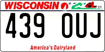WI license plate 439OUJ