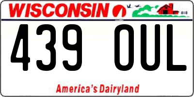 WI license plate 439OUL