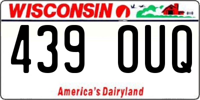 WI license plate 439OUQ