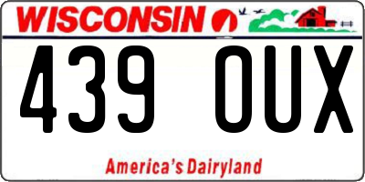 WI license plate 439OUX