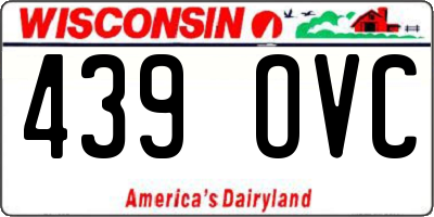 WI license plate 439OVC