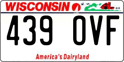 WI license plate 439OVF