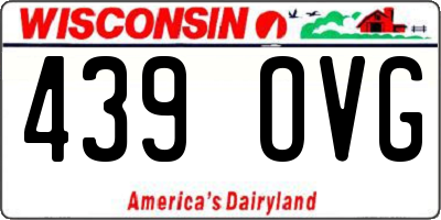 WI license plate 439OVG