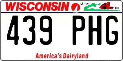 WI license plate 439PHG