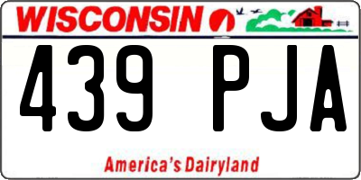 WI license plate 439PJA