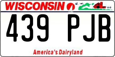 WI license plate 439PJB
