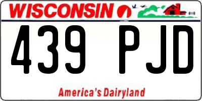WI license plate 439PJD