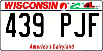 WI license plate 439PJF