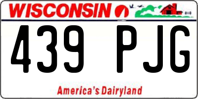WI license plate 439PJG