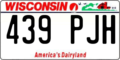 WI license plate 439PJH