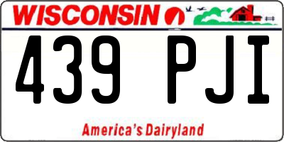WI license plate 439PJI