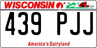 WI license plate 439PJJ