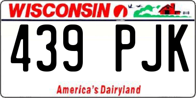 WI license plate 439PJK
