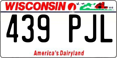 WI license plate 439PJL