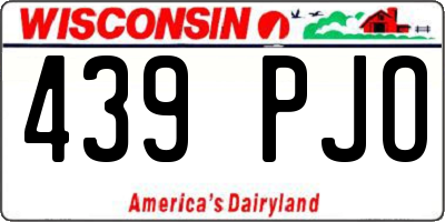 WI license plate 439PJO