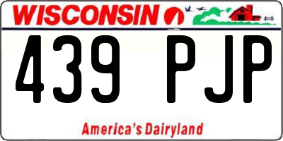 WI license plate 439PJP