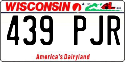 WI license plate 439PJR