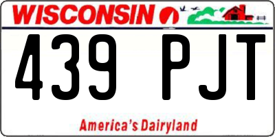 WI license plate 439PJT