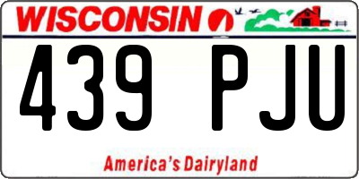 WI license plate 439PJU