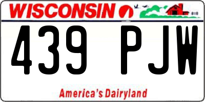 WI license plate 439PJW