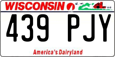 WI license plate 439PJY