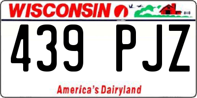 WI license plate 439PJZ