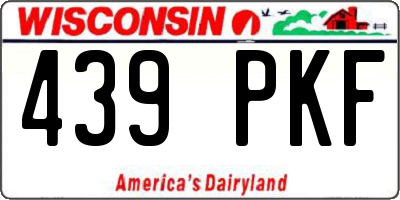WI license plate 439PKF