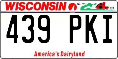 WI license plate 439PKI