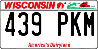 WI license plate 439PKM