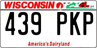WI license plate 439PKP