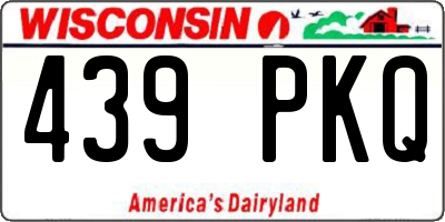 WI license plate 439PKQ