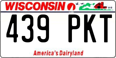 WI license plate 439PKT