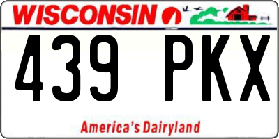 WI license plate 439PKX