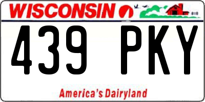 WI license plate 439PKY