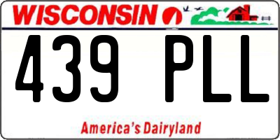 WI license plate 439PLL