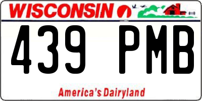 WI license plate 439PMB