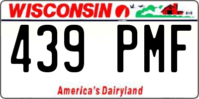 WI license plate 439PMF